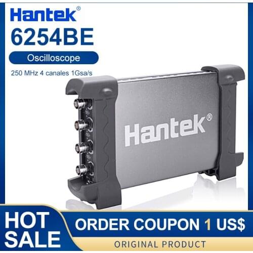 Digital Storage Oscilloscope Hantek 6254BE Car Detector USB PC Dynamic Cursor Tracking, Waveform Recording And Playback