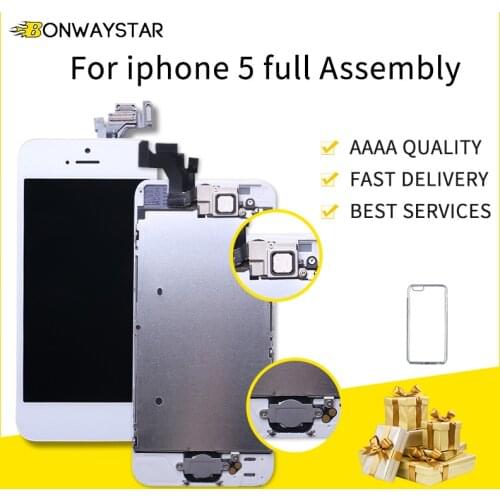 Display for iPhone 5 A1428 A1429 A1442 LCD Ecran Pantalla Module Touch Screen Full Assembly+Home Button+Front Camera