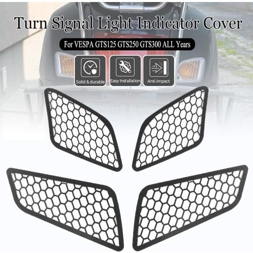 For VESPA GTS 125 250 300 GTS125 GTS250 GTS300 Motorcycle Front Rear Turn Signal Light Indicator Case Net Cover 2018 2019 2020