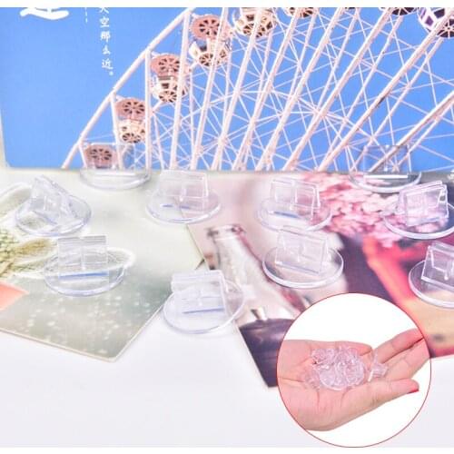Hot！10 Pieces Plastic Cards Stand Unique Transparent Fixed Props for 2mm Paper Board Games Cards