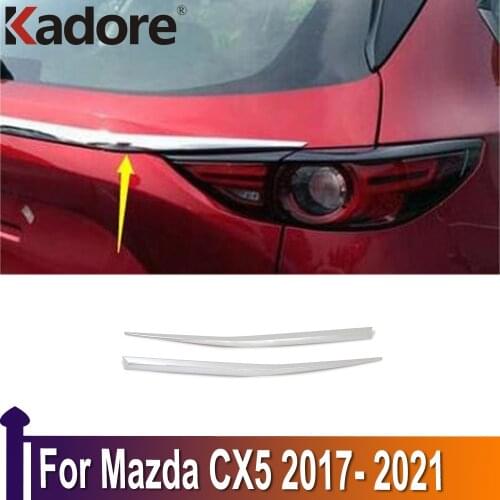For Mazda CX-5 CX5 2017 2018 2019 2020 Second Generation ABS Chrome Rear Trunk Lid Cover Trim Car Styling Auto Accessories