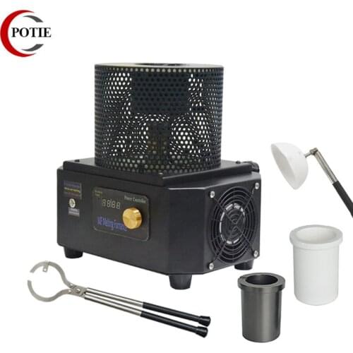 220V 4KG 1600 Degree Gold Melting Induction Machine Furnaces For Melting Bronze Steel Iron Silver Copper