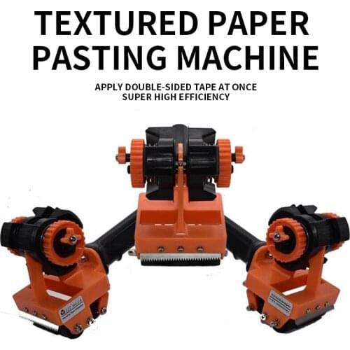 Masking paper sticking machine tape sticking artifact double group internal corner single wall seamless glue stitching