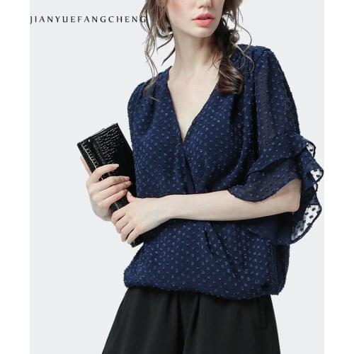 Jianyuefangcheng Polka Dot Blouses