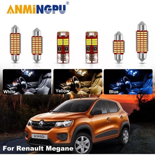 Canbus Led Car Interior Lights Kit For Renault Megane I II III IV 1 2 3 4 CC 1995 - 2017 Vehicle Indoor Dome Reading Lights