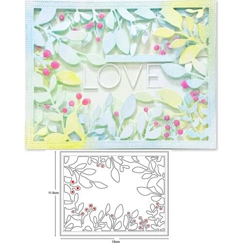 Metal steel Die Cut hollow leaf frame craft die mould Scrapbooking Album Decor Embossing Paper Cards Cutting Dies