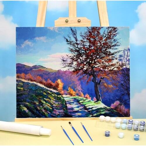 Landscape Trail In Montenegro Paint By Numbers Complete Kit Acrylic Paints 50*70 Paiting By Numbers Wall Handicraft