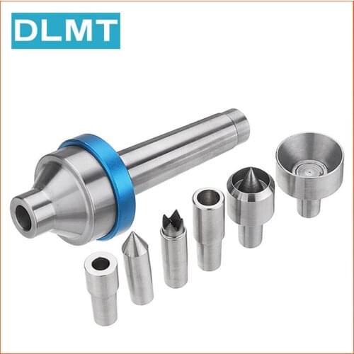 Wood Lathe Tool Set MT2 Morse Taper 2 Shank with 6pcs Interchangeable Center Live Points Woodworking Interchangeable Live Center