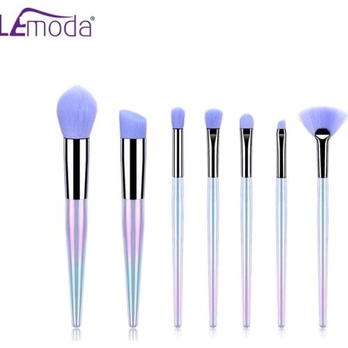 Lemoda 7Pcs Makeup Brushes Set Eye Shadow Foundation Powder Eyeliner Eyelash Lip Make Up Brush Cosmetic Beauty Tool Kit Hot