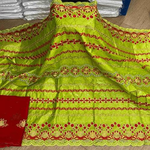 New Arrival African Net Lace Bazin Riche Fabric With Stones Embroidery French Basin Riche Nigerian Material Wedding Party 7Yards