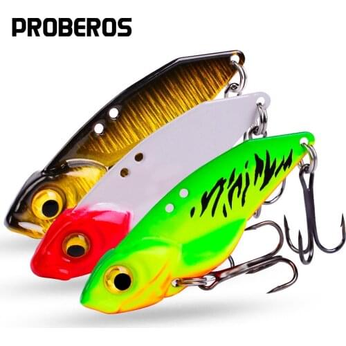 PROBEROS 20PCS VIB Spinner Fishing Lures 5-7-10-15g Spoon Wobbler Crankbait Spin Jig Hard Vibration Baits Bass Fishing Tackle