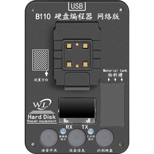 WL B110 NAND Programmer SN Read Write Tool for Phone 8 8p x xs xsmax 11 11pro max Memory Upgrade Nand HDD Repair Tool