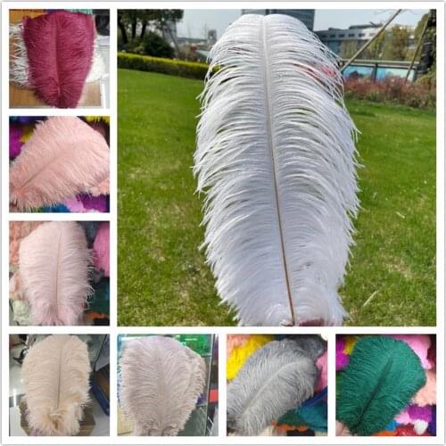 100 pcs Feathers Fluffy Ostrich Feathers 30-55cm Large Feathers For Wedding Party Center Pieces Decoration Home DIY Deco