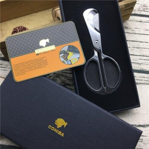 Smoker Stainless Steel Cigars Cutter Cohiba Cigar Knife With Gift Box Cigar Accessories Smoke knife