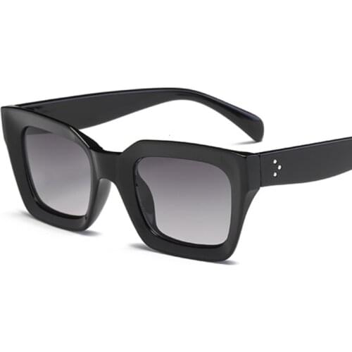 Vintage Square Sunglasses Women Retro Black Gradient Sun Glasses Shades Female Male Fashion Brand Designer Cat Eye Oculos De Sol