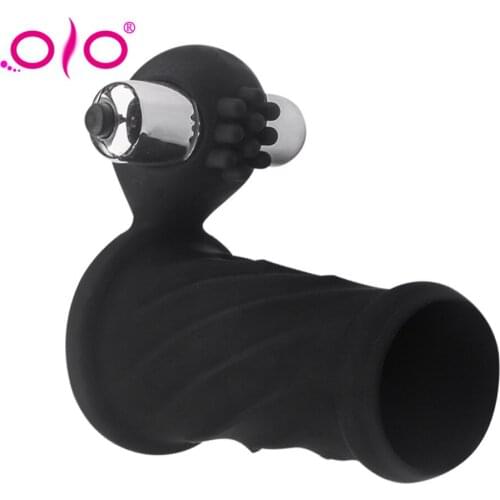 OLO Penis Vibrating Ring Sex Toy for Couple Penis Vibrator Strap On Delay Vibrating Ring G spot Stimulator Sex Product for Men