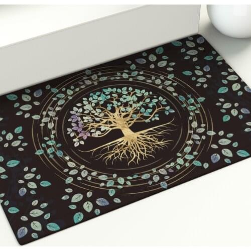 Modern Floor Mat Sofa Area Rugs Living Room Bedroom Bathroom Decoration Large Carpet Print Ribbon Tree of Life