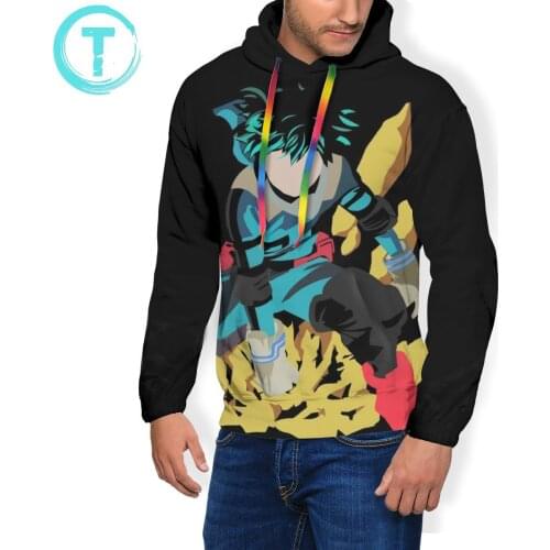 My Hero Academy Hoodie One For All Hoodies Loose Blue Pullover Hoodie Stylish XXXL Polyester Mens Hoodies