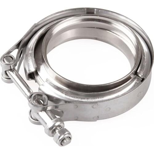 Universal 3" Inch 2" Inch Stainless Steel V-Band Turbo Downpipe Exhaust Clamp Vband 76mm 50mm