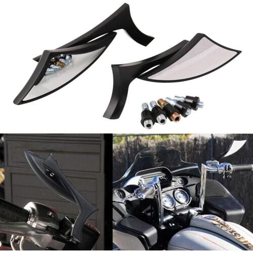 Rear View Mirror Triangular Adjustable Reflector Motorbike Left Right Side Glass for Dyna Travel Cruiser Rear View Mirror