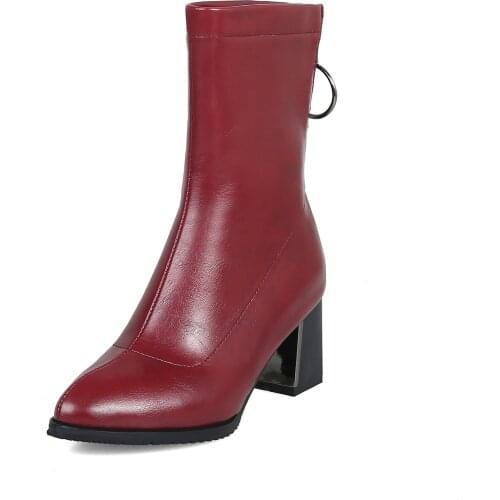 Fashion is thick with high wind with the fall of 2018 pointed boots female tide of 40 to 43, 18108