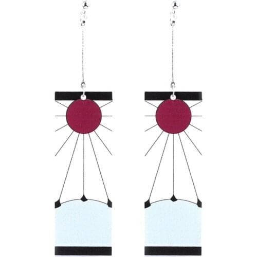 Demon Slayer Kimetsu no Yaiba Blade of Ghost серьги For Women Men Cosplay Jewelry Accessories Gift Anime Acrylic Drop Earrings