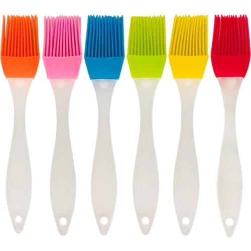 1pc Small Silicone Pastry Brush Baking BBQ Basting Brush Baking Oil Brush Clear Handle Kitchen Cake Butter Tools Dropshipping