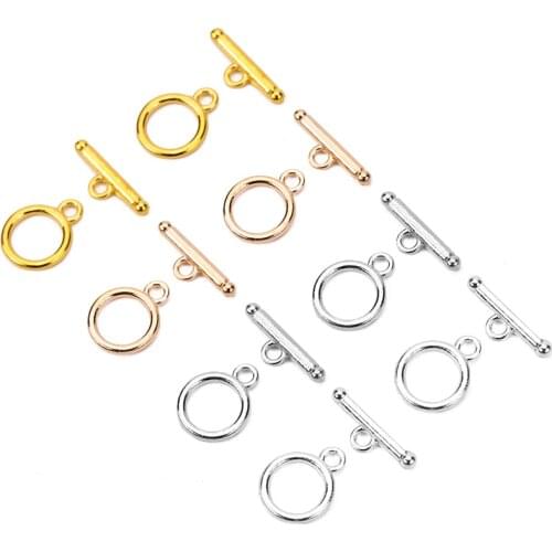 20set/lot Gold Silver Color Alloy Metal Toggle Clasps Hooks OT Connectors For Necklace Bracelet Components Diy Jewelry Making