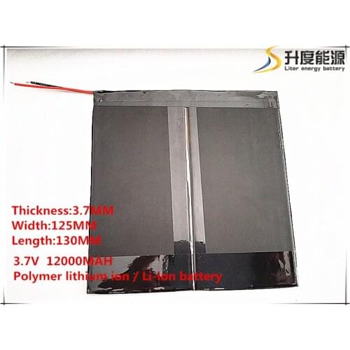 3.7V,12000mAH,[37125130] Polymer lithium ion / Li-ion battery for tablet pc;,sanei,,ainol,pipo