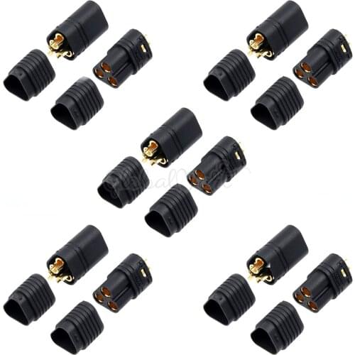 5 Pairs MT60 3.5mm 3 Pole Bullet Connector Plug Male / Female For RC ESC to Motor RC Multicopter Quadcopter