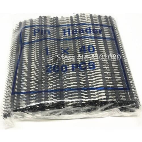 500pcs 2.54mm Pin Header Single Row Male Pin Connector 2.54mm 40 Pin 1*40pin Breakable Pin Header Connector
