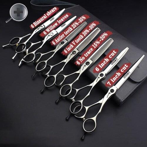 6 inch professional salon cutting tools barber hairdressing scissors tools style scissors anti-slip wear-resistant free logo