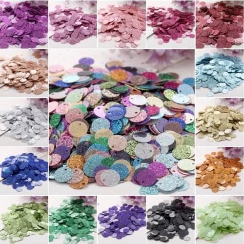 6mm 10mm 20mm Glitter Sequins Flat Round PVC Sequins with Flash Powder paillettes For Craft lentejuelas para manualidades 20g