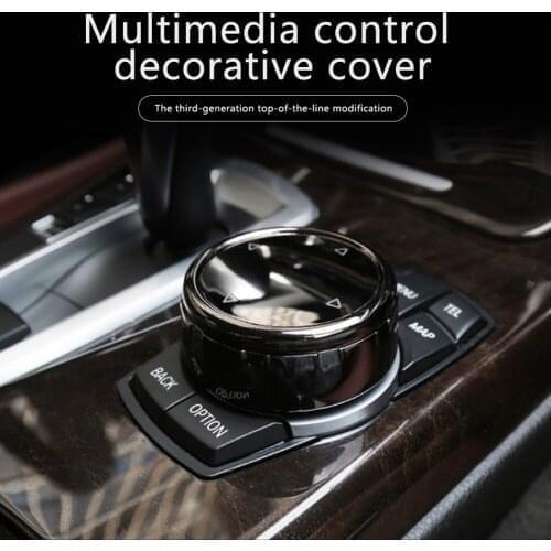 Car Multimedia Button Knob Cover Ceramic Black for BMW X1 F25 X3 X4 F15 X5 F16 X6 1 2 3 5 Series F10 F20 F30 F34 Car Accessories