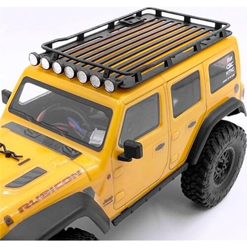 Roof Rack Luggage Carrier Spotlights Ladder for Axial SCX-24 1/24 RC Car Modification Durable Part