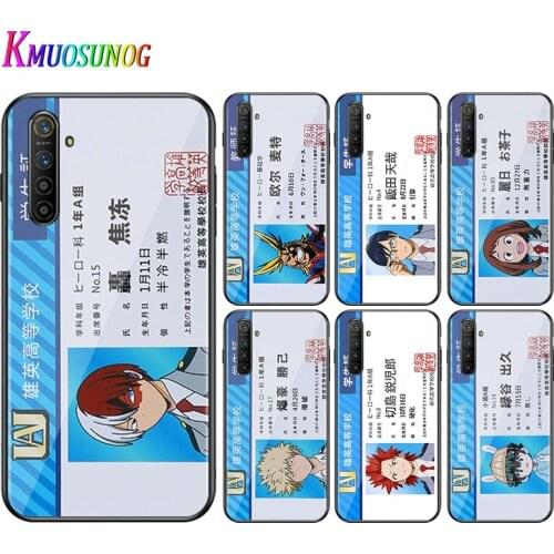 For OPPO A5 A9 2020 F7 Phone Cover My Hero Academia Midoriya for OPPO Reno 2 Z 2Z 2F 3 4 Pro 5G Bright Black Phone Case