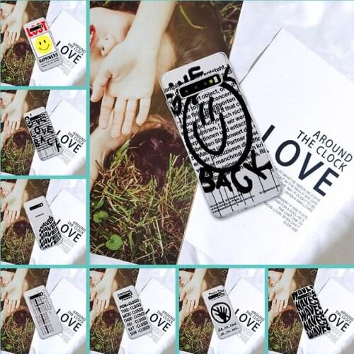 Quote Smile Fashion Case For Samsung Galaxy Note 10 Pro Soft Silicone Back Cover For Samsung Galaxy S10E S10 Plus 5G Phone Case