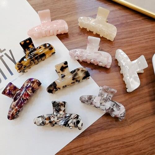 Ink Hair Claws Solid Color Plastic Hair Grab Clips Women Korean Hair Accessories for Girls Buckle Bath Ponytail Holder