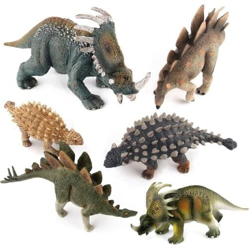 Wild Life Styracosaurus Dinosaur World Park Saichania Stegosaur Model Action Figures Kids Boy Gift