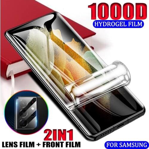 1000D Hydrogel Film For Samsung Galaxy S21 Ultra S20 Plus Screen Protector For Note 20 Ultra 8 9 10 S10 Plus 20Ultra Not Glass