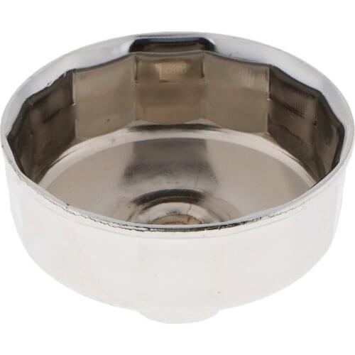 Oil Filter Cup Wrench Housing Tool Remover Cap Oil Grid, Dia 66mm,14 Flutes, Steel and Chrome Plated, for Toyota