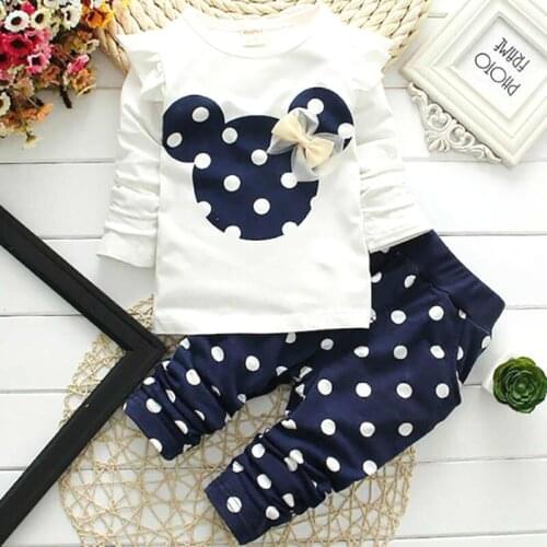 Baby Clothing Set 2PCS Girls Baby Cotton Cartoon Long Sleeve Set Pixar Shorts Unisex Cartoon Girls Fall Outfits Winter Clothes