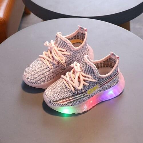 Size 21-30 Children Toddler with Illumination Children Casual Shoes Breathable Sneakers tenis infantil menino Kids Led Shoes