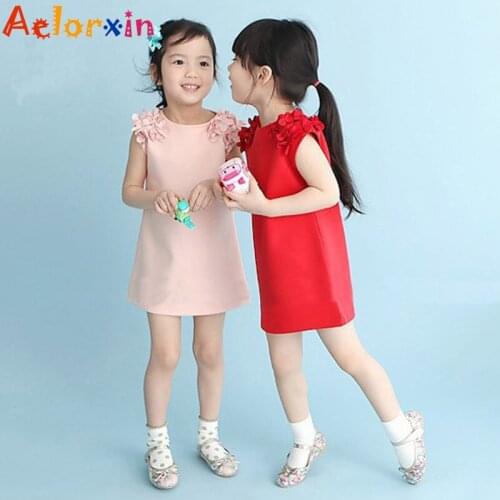 Summer Girl Dress Sleeveless Girl Clothes Party and Wedding Flower Girl Dresses Soft Cotton Princess Dress Mini Dresses Vestidos