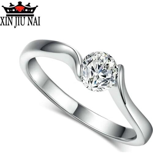 Fashionable simple and innovative design 1 carat geometric winding ladies diamond ring proposal confession Valentines Day gift
