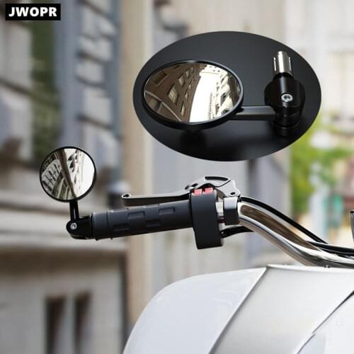 Motorcycle Retro Modified Handlebar Mirror Full Angle Folding Reversing Handlebar Rearview Mirror Motorcycle Decoration Supplies
