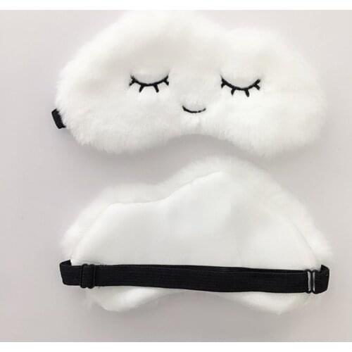 Soft Cloud Eye Mask Cartoon Cute Variety Sleeping Mask Plush Cover Eyeshade Relax Mask Suitable for Travel Home Party Gifts