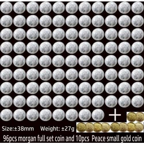 96PCS USA Morgan Coins Set 1887-1921 Antique USA Commemorative Replica