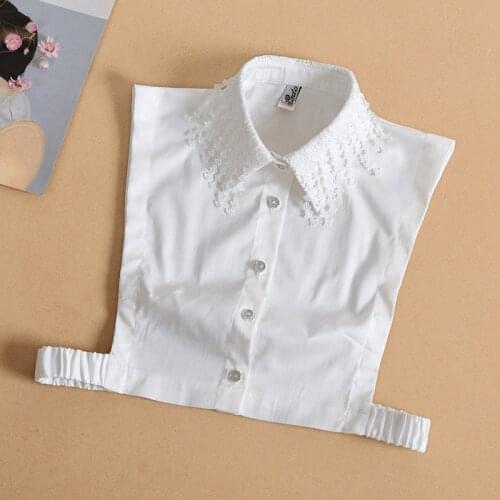 New Solid Color Fake Collars for Women Lapel Sweater Shirt Detachable Collar Female False Collars Neckwear Accessories