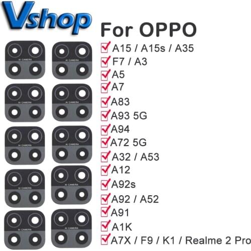 10 PCS Back Camera Lens for OPPO A72 5G PDYM20 Mobile Phone Rear Camera Lens Replacement Parts